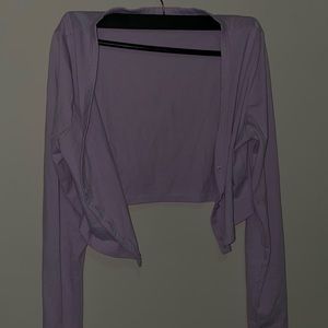 Lilac Cropped Cardigan